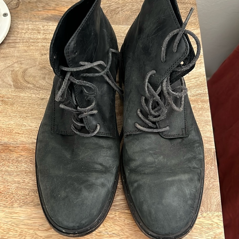All Saints Black Military Style Leather